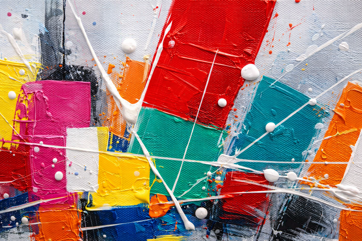 Mosaïque Chromatique – Tableau abstrait multicolore moderne
