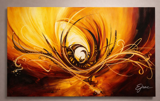 Tableau Orangé Peinture moderne