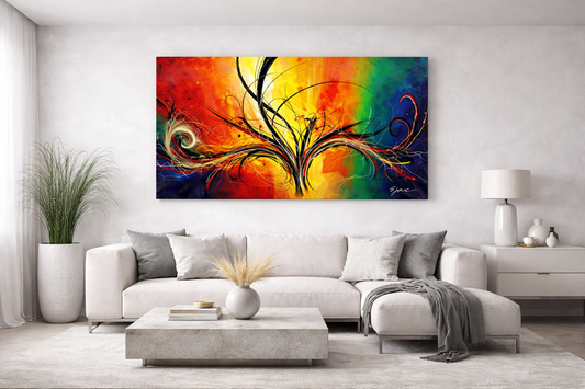 Ultracolor – Tableau abstrait multicolore moderne