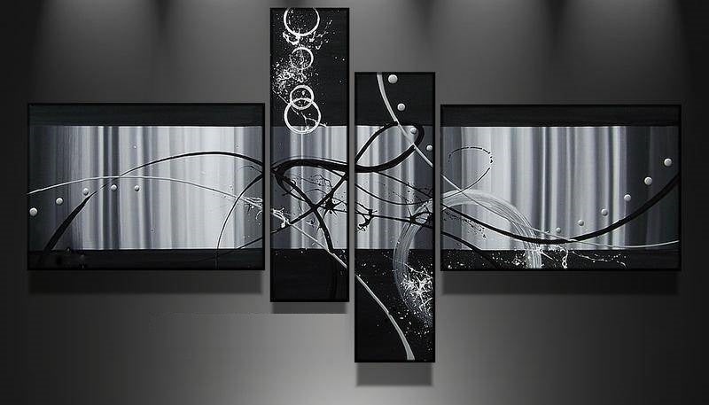 Tableau Design Gris noir Moderne abstrait Ejrac