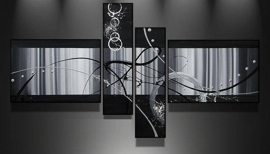 Tableau Design Gris noir Moderne abstrait Ejrac